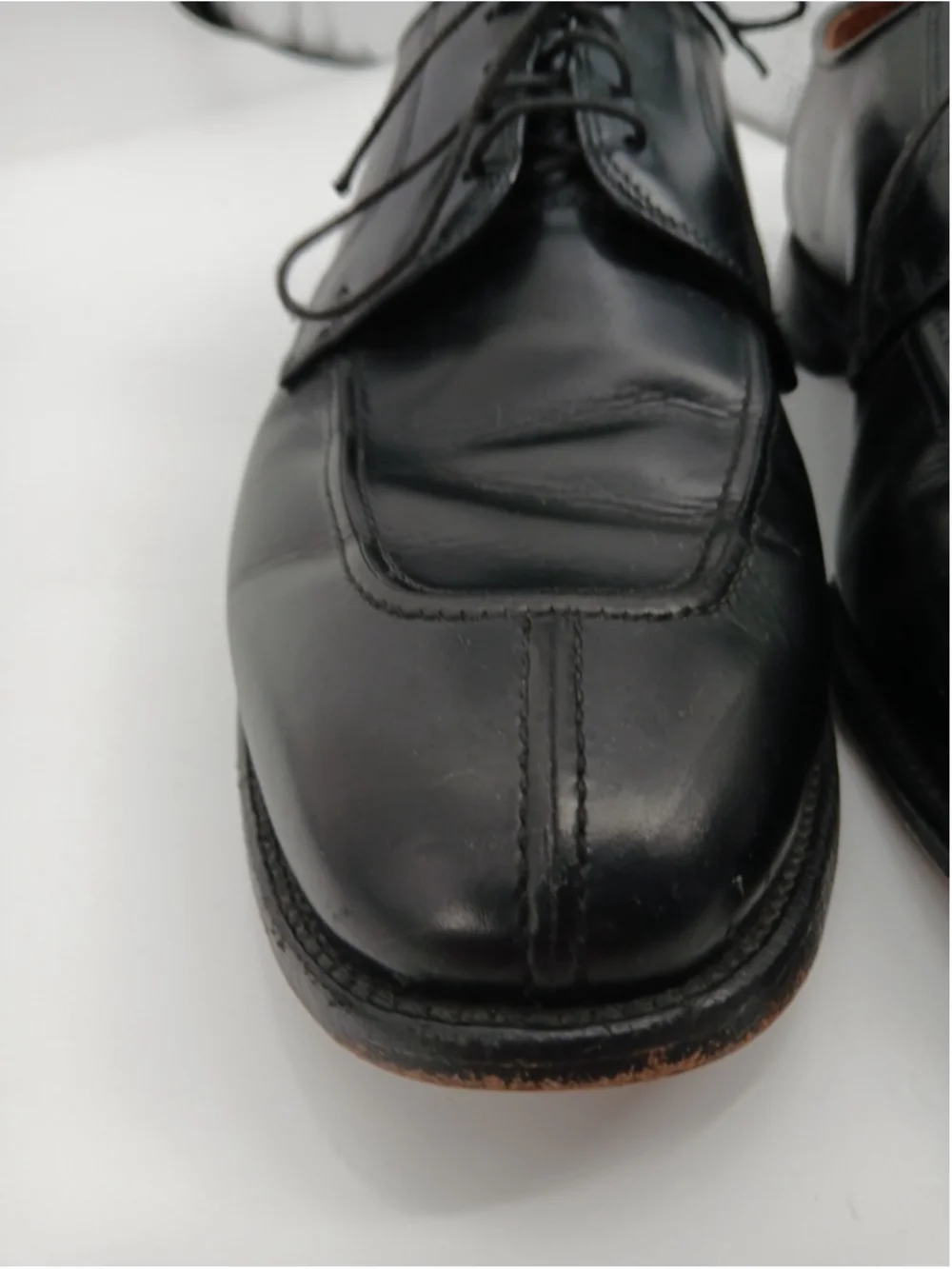 Allen Edmonds Hancock Men's Split Toe Dress Shoes Size 11.5 Leather Black